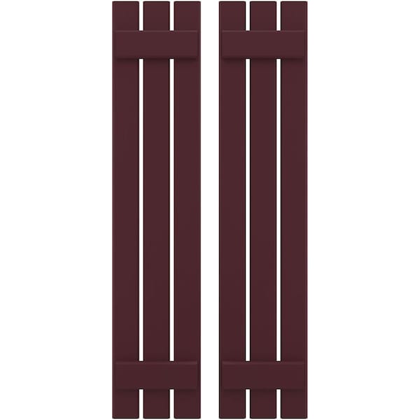 Ekena Millwork Americraft 3-Board, 2 Batten Exterior Real Wood Spaced Board-n-Batten Shutters, ARW101SB311X49WRH, PR ARW101SB311X49WRH - main